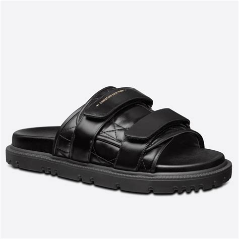 Dio(r)evolution Slide Black Quilted Cannage Calfskin 